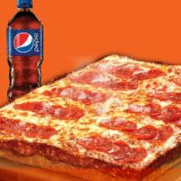 Lunch Special · Square Pepperoni or Cheese with 20 oz soda