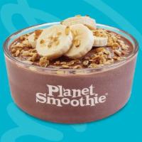 Nutty Brazilian Bowl · Acai, peanut butter, bananas topped with granola, and bananas.