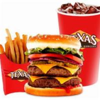 Double Cheeseburger Combo · Two sumptuous, 100% beef patties with zero additives or preservatives, seasoned with pepper ...