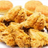 Twelve Piece Chicken w/ Six Biscuit's · Tender, juicy, and crisp 100% natural chicken with a flaky, buttery, freshly baked biscuit.,...