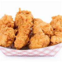 Three Piece Chicken tender · Crisp, boneless, 100% white meat, additive and preservative free chicken Tenders; the perfec...