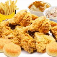 12 P/c Chicken or Tender's w/ Four Side's and Six Biscuit's  · Tender, juicy, and crisp 100% natural chicken with a flaky, buttery, freshly baked biscuit.,...