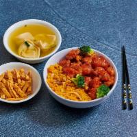 C25. General Tso's Chicken Combo Plate · Hot and spicy. Poultry.