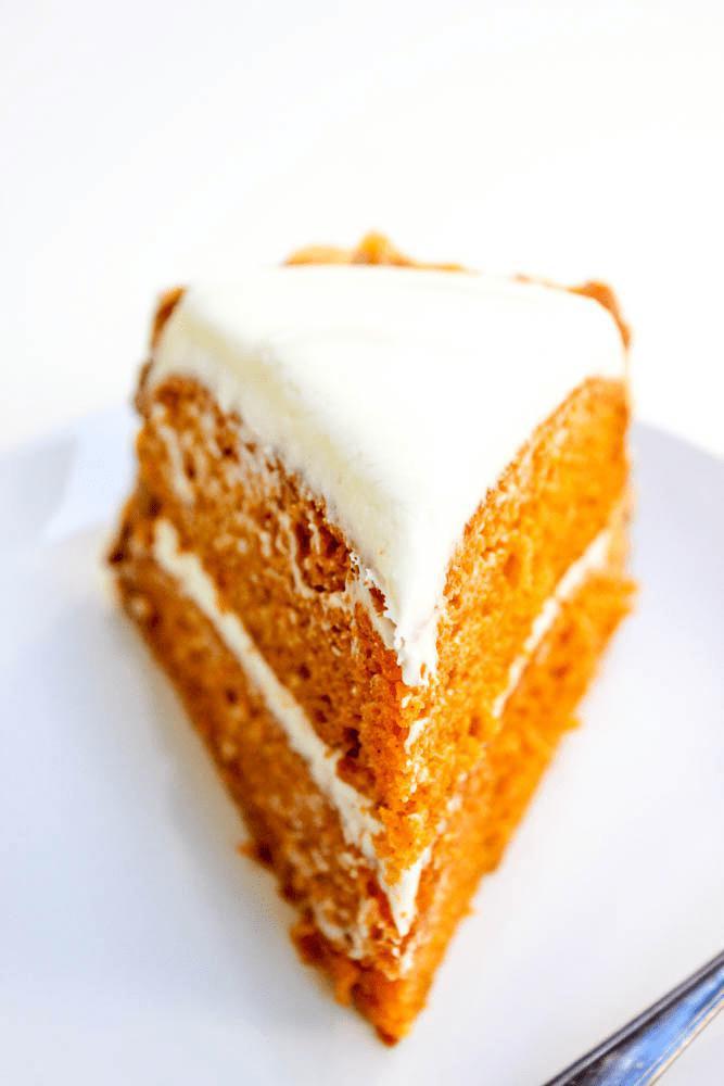 Carrot Cake  · Our freshly made carrot cake contains carrots mixed into the batter, layers of white cream topped with a cheese frosting and sprinkled with crushed walnuts.