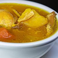 Sopa de Pollo · Chicken soup.
No sides 