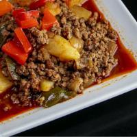 Picadillo Criollo · Cuban Ground Beef. Served With your Choice of 2 Sides.