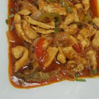Filete de Pollo con Camarones y Almejas · Chicken Filet With Shrimp & Clams. Served With Your Choice of 2 Sides