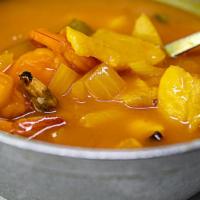Asopao de Mariscos · Shrimp soup.
