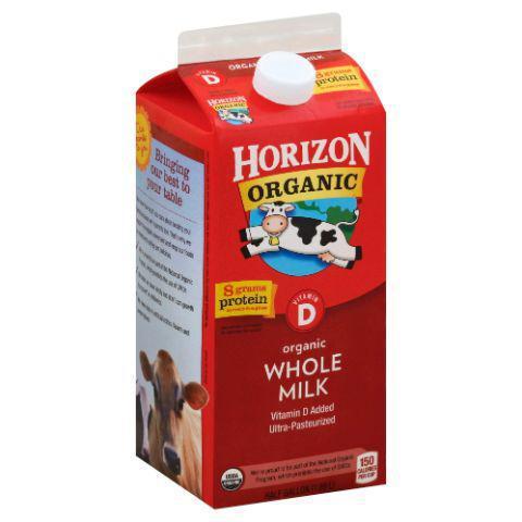 Horizon Organic Whole Milk 64oz · Certified organic whole milk with 50% more vitamin D than typical whole milk in every delicious serving.