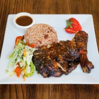 Jerk Chicken Meal · well marinated with the best herbs and spices. jerked Jamaican style on a grill.
available w...