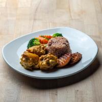 Curried Chicken · French cut chicken breast or the traditional
pieces cooked in a curry sauce.