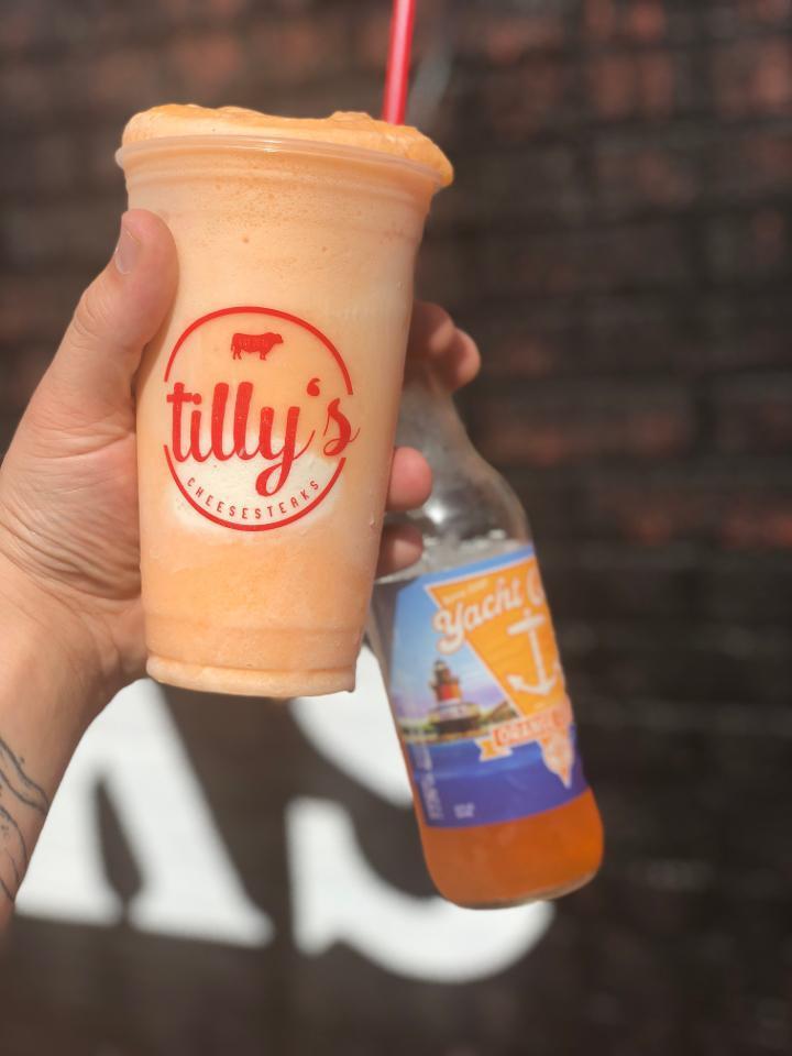ICE CREAM FLOAT · Tilly’s original soft-serve ice cream made by Warwick Ice Cream / paired with your choice of bottled soda