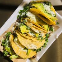 Antojitos Tacos Combo · The order comes with 5 Original-Antojitos tacos. Tacos come with double corn tortilla and dr...