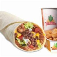 2. Seasoned Beef Super Soft Taco Combo Meal · Stuffed with seasoned lean ground beef, refried beans, cheddar cheese, crisp lettuce, fresh ...