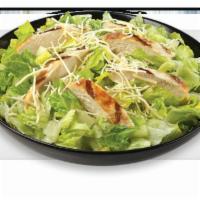 Chicken Caesar Salad · Crisp lettuce with grilled chicken breast and Parmesan.