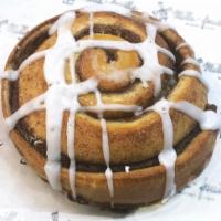 French Cinnamon Bun · Buttery brioche dough with a cinnamon swirl, topped with icing 
