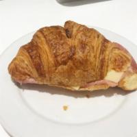 Ham and Cheese Croissant Sandwich · Authentic all natural berkshire ham, Swiss cheese and bechame.