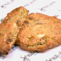 White Chocolate Pistachio Cookie · A salty, sweet cookie 