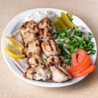 Chicken Kabab Platter ·  Marinated charcoal-grilled chicken with garlic sauce.