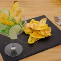 Guakka · Fresh made guacamole served with homemade plantain chips.
