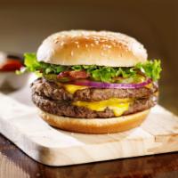 Double Cheese Burger  · Hand-rolled burger topped with lettuce, tomato, and red onion.