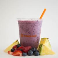 P. B. S. Smoothie · With pineapple, blueberry, strawberry, and vanilla yogurt. Vegetarian. Gluten-Free.