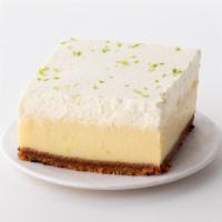 Key Lime Bar to go · A graham cracker crust with traditional key lime custard filling.