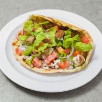 Lamb Gyro · With rice and salad. Please leave instruction that you want rice or salad, or if you want bo...
