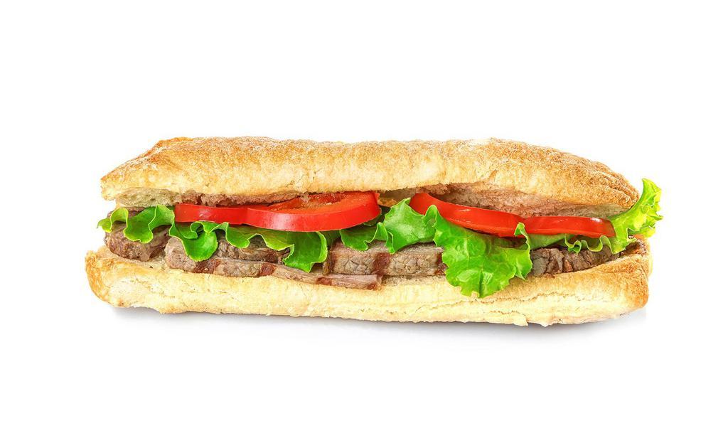 Steak Sandwich Breakfast · Bistec. Lettuce, tomatoes, and red onions.