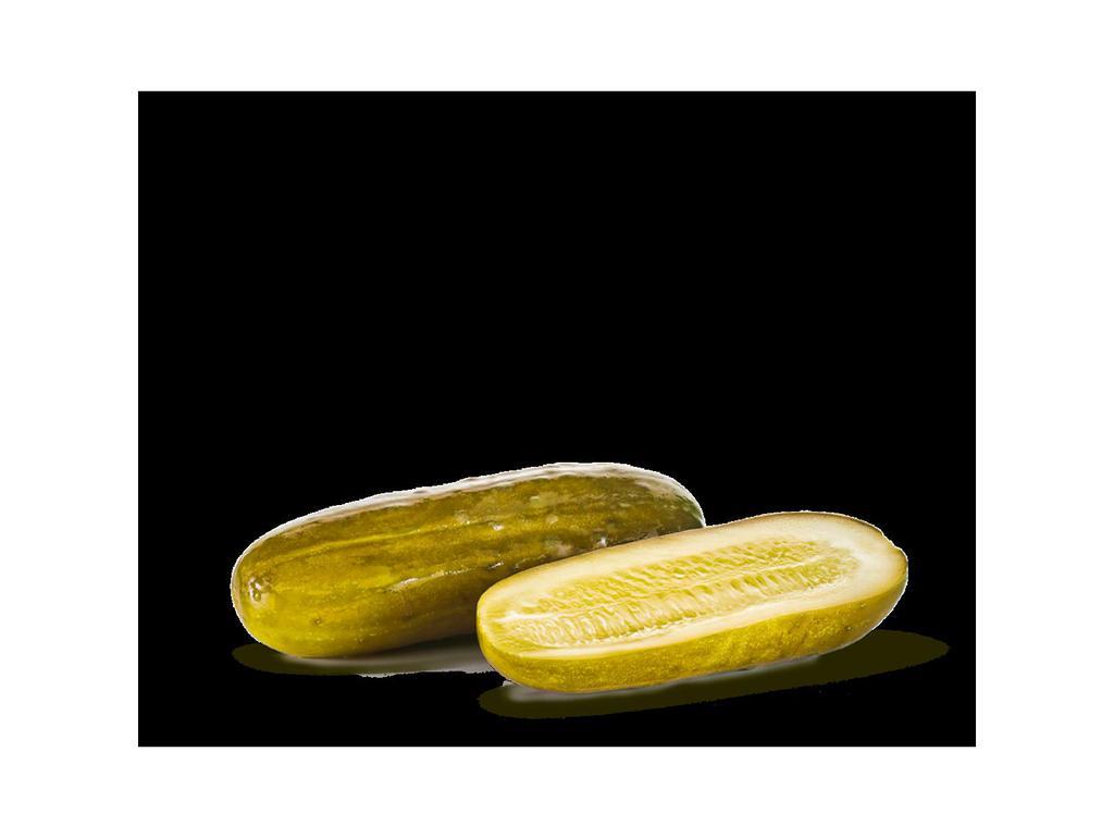 Giant Deli Pickle · Crisp, Fresh & Always Bold. (Size may vary).