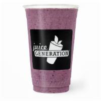 Protein Knockout® · Water, blueberries, peanut butter, banana, & 56g whey protein
20 oz