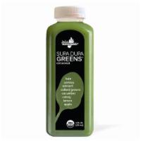 Supa Dupa Greens®. · Kale, parsley, spinach, collard greens, cucumber, celery, lemon, apple 16 oz · Cold Pressed ...