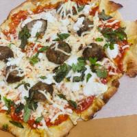 The Mr Wonderful Pizza · “The best meatball (pizza) I’ve ever had” with fresh mozzarella.