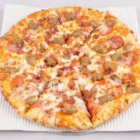  Original Crust All Meat Pizza · Pepperoni, ham, Italian sausage, bacon.