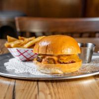 Cheeseburger · 4 oz. house ground burger with aged cheddar cheese and special sauce.