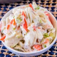 Seafood Deluxe Salad · Mixed seafood, light mayonnaise, celery, salt and pepper.