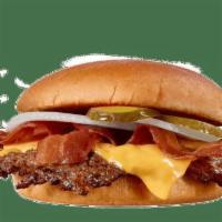 Bacon 'n Cheese Single Steakburger · One 2 oz. patty with a slice of American cheese , two strips of bacon, and a choice to add k...