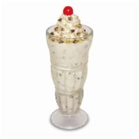 Chocolate Chip Cookie Dough Milkshake · For chocolate chip cookie dough lovers, this hand dipped shake is for you. Topped with whipp...
