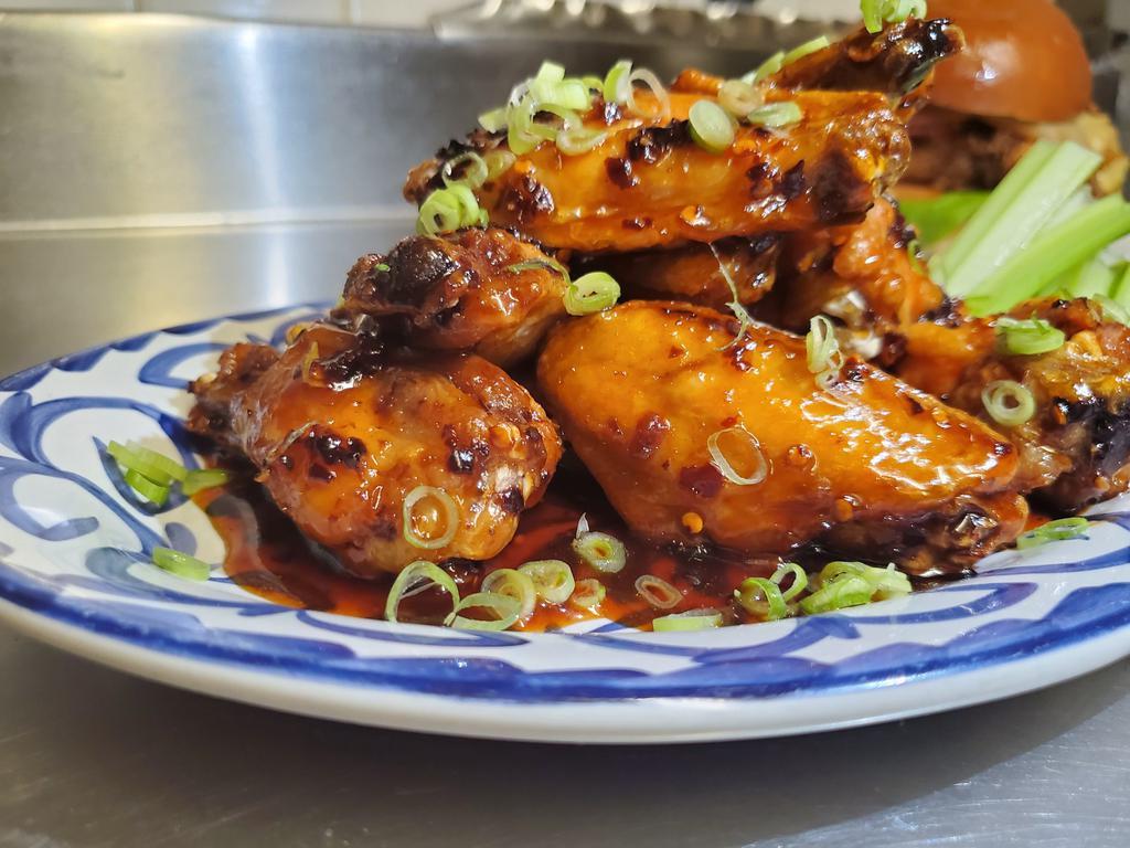 Spicy Asian Wings · Green onion.
