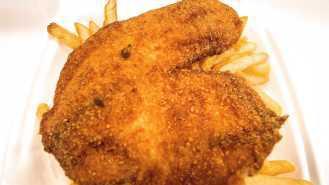 No.4 Fried Tilapia · 1pc fried Tilapia with fries or rice. Add vegetables for $1.75.