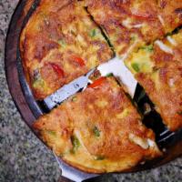 Pa Jun · Traditional savory pancake with scallion and mixed peppers (vegetarian, seafood or kimchi).