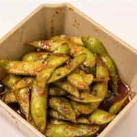 Spicy Edamame · Edamame, sweet and spicy sauce. 