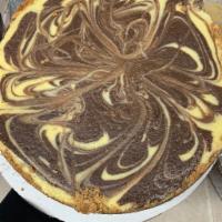 Chocolate swirl cheesecake · Slice.