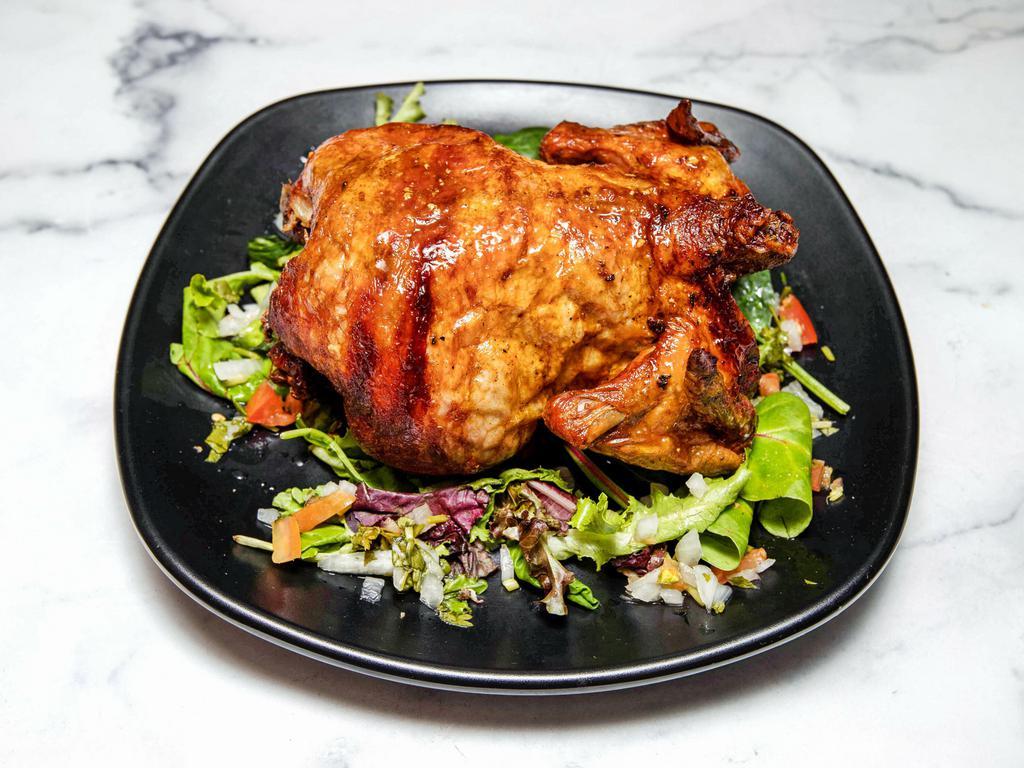 3. Whole Chicken Combo with Side · Comes with a medium salad, and large rice and medium beans, 2 cans of soda.