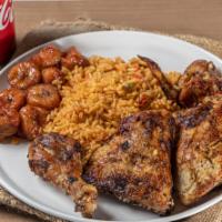 4 Pieces Chicken Meal · Combo de 4 piezas de pollo. 4 pieces of chicken 2 sides customer's choice 1 soda. 4 piezas d...