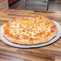 Cheese Lovers Pizza · Mozzarella, Gouda, provolone, Parmesan.