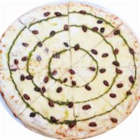 Large Green House Pizza · Olive, pesto, ricotta and pecorino