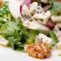 Waldorf Salad · Mixed Greens, Sliced Apple, Candied Walnuts, Dried Cranberries, Crumbled Bleu Cheese & Grill...
