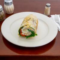Grilled Vegetables with Chicken Wrap · 