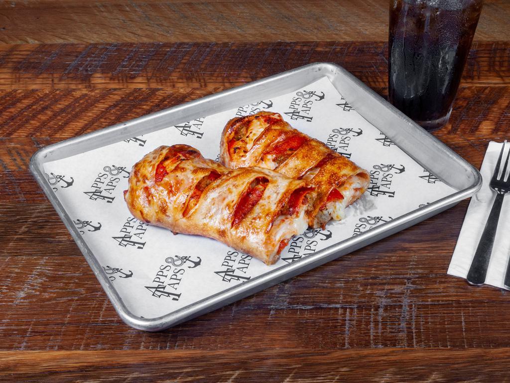Stromboli · Like a Calzone, but lighter & crispier. Stuffed with whole-milk mozzarella cheese & your choice of up to 3 toppings.